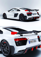 Nouveau kit carrosserie en fibre de carbone pour Audi R8 2017-2019 avec clips d'échappement à clipser pour la rénovation/amélioration