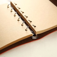 Cahier de revues personnalisé A5 en simili cuir PU avec reliure à anneaux vente directe d'usine