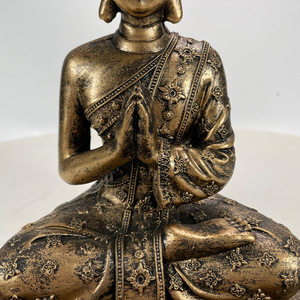 Vendita calda resina di alta qualità resina incenso seduto statua di Buddha portacandele Zen Kit da giardino per la decorazione della scrivania - Product Image 4