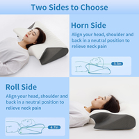 ¡Novedad de 2025! Almohada de espuma viscoelástica con contorno ergonómico de mariposa, almohada ortopédica para dormir de lado, almohada para el cuello Cervical