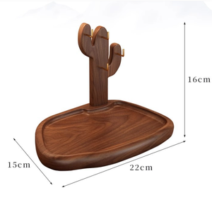 Rak Penyimpanan Berbentuk Kaktus dari Kayu untuk Penyimpanan Kunci di Ruang Masuk dan Penyimpanan di Meja untuk Ruang Tamu. - Product Image 2