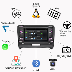 Système Linux en gros pour <span class=keywords><strong>Audi</strong></span> <span class=keywords><strong>TT</strong></span> <span class=keywords><strong>MK2</strong></span> 2006-2014 Lecteur vidéo de voiture avec DSP Carplay Auto DSP BT écran HD IPS - Product Image 2