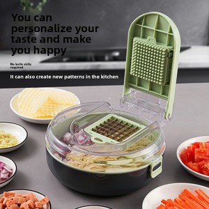 Cortador de verduras redondo de plástico multifuncional diez en uno para Manual de cocina para herramienta de drenaje transfronterizo de <span class=keywords><strong>Amazon</strong></span> - Product Image 2