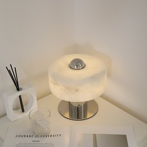 Jiawenjun – lampe de Table en marbre espagnol, éclairage LED E27, 220V, commande par interrupteur, pour salon, chambre à coucher, Villa, hôtel, décoration - Product Image 1