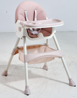 Chaise haute pliable pour enfants 4 en 1, table pliable, chaise haute multifonctionnelle de haute qualité, chaise haute pour bébé en plastique