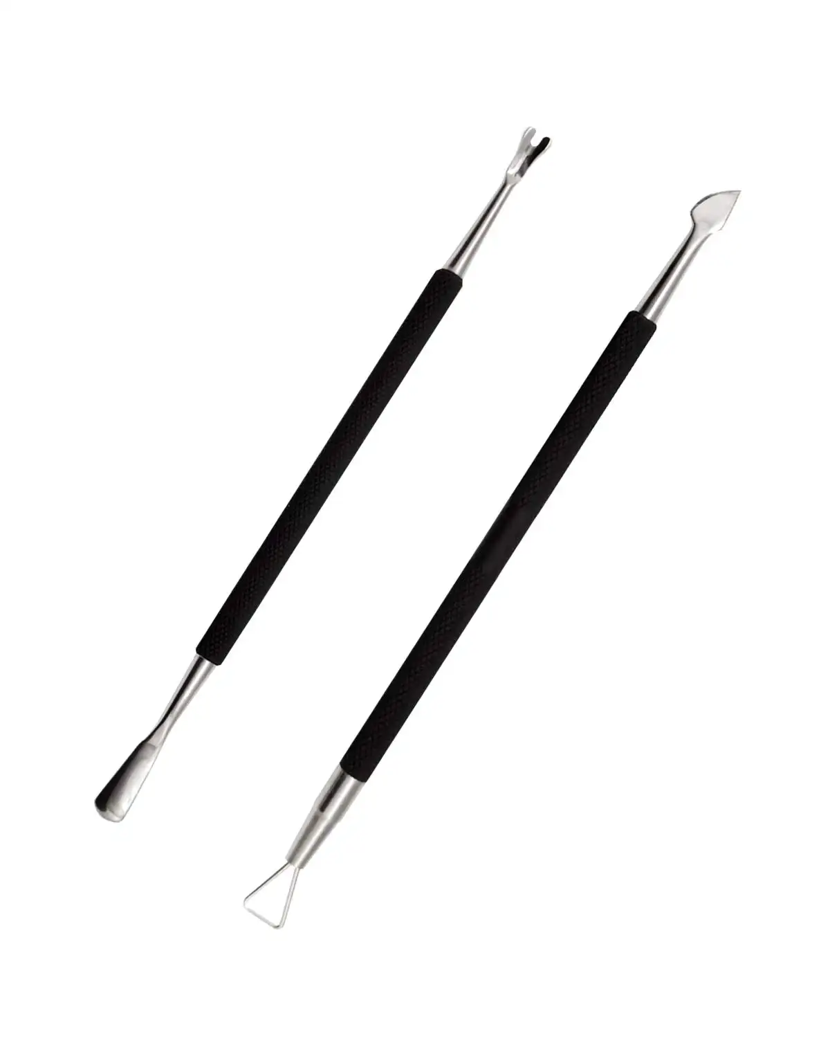 Groothandel Zwarte Cuticula <span class=keywords><strong>Pusher</strong></span> Rvs Nail Cuticle <span class=keywords><strong>Pusher</strong></span> 2 Stuks Kit