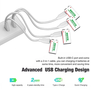 <span class=keywords><strong>แบ</strong></span><span class=keywords><strong>ต</strong></span><span class=keywords><strong>เต</strong></span>อรี่ลิเธียมไอออน 9V 2420mAh ชาร์จได้ผ่านพอร์<span class=keywords><strong>ต</strong></span> Micro USB C ความจุ<span class=keywords><strong>เต</strong></span>็ม 2420mAh <span class=keywords><strong>แบ</strong></span><span class=keywords><strong>ต</strong></span><span class=keywords><strong>เต</strong></span>อรี่ลิเธียมไอออน 9V - Product Image 4