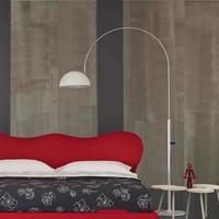 Lampe sur pied moderne Seeky en fer avec abat-jour double disque acrylique, LED, pour salon, chambre, hôtel, villa