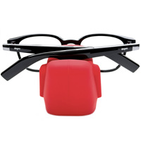 Support de lunettes créatif en forme de tête humaine, motif de dessin animé minimaliste, support de lunettes de bureau, rangement, ornement en silicone