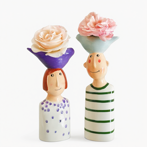 Jarrones de Cerámica Personalizados con Diseño de Niño y Niña para Decoración de Sala de Estar y Mesa - Product Image 2