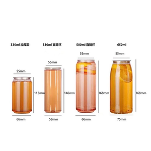 Tùy chỉnh bán buôn rỗng rõ ràng 50g 350ml 500ml dễ dàng mở nắp nhựa soda có thể Iced cà phê có thể nhựa nước trái cây uống chai - Product Image 5