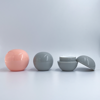 Pots en plastique brillants en forme de boule 30G 50G en PP, contenants vides pour crème visage et crème contour des yeux, à bords ronds