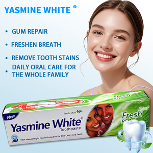<span class=keywords><strong>ยาสีฟัน</strong></span>ไวท์เทนนิ่งธรรมชาติ <span class=keywords><strong>ยาสีฟัน</strong></span>ไวท์เทนนิ่งไร้ฟลูออไรด์ยี่ห้อ Yasmine <span class=keywords><strong>White</strong></span>  รับผลิตยาสีฟันตามสั่งทุกยี่ห้อ ขายส่ง - Product Image 2