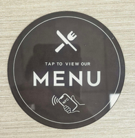 Autocollant de table étanche en acrylique NFC pour avis Google et menu NFC – Idéal pour hôtels
