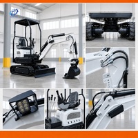 Mini-excavatrice à chenilles 1 tonne, 1,2 tonne, 1,8 tonne avec joystick de commande, moteur Kubota, lame de bulldozer, certifiée EPA CE, pour usage agricole, livraison gratuite