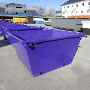 Heroeq 1立方メートルダンプスターマイルドスチールQ235またはQ345廃棄物スキップビンメタルクレーンビンリフティングラグ付き - Product Image 4