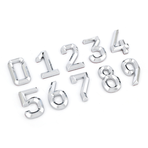 Automotive Grade 3D ABS <strong>Chrome</strong> Black Letters <strong>Numbers</strong> <strong>for</strong> Car Trunk Badge House Office <strong>Door</strong> Numbering Mailbox Identification - Product Image 4