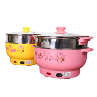 Marmite de revêtement anti-adhésif, bouilloire portable pour l'extérieur, Mini Pot électrique multifonctionnel de cuisson pour nouilles
