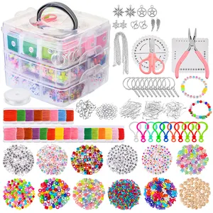 JX56 4-layer 2880Pcs Beads Charms Findings Beading Wire Jewelry Making Kit Supplies Bracelet Making Kit Bracelet Making Products