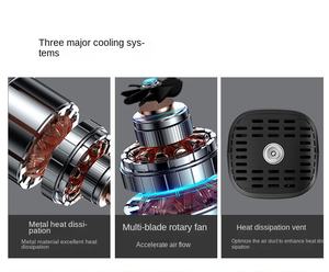 משאבת אוויר דיגיטלית רב תכליתית 19 צילינדרים 12v סיגריה קלה מתאם אספקת חשמל לרכבים 2000mah abs מתכת - Product Image 6