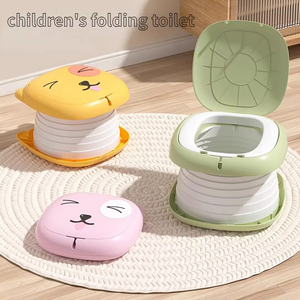 Bacinica Portátil Plegable para Niños, Antiolor, Sellada para Auto, Inodoro de Viaje para Bebés con Diseño de Dibujos Animados o Animales - Product Image 2