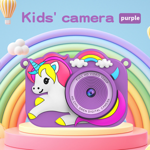 2026 Einhorn-Kinderkamera 2,0" IPS 320x240 Doppellinse 400mAh Typ-C Silikonhülle Geschenkbox Kamera für Mädchen Jungen Geburtstagsgeschenk - Product Image 2