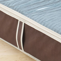 Sac de rangement géant multifonctionnel en tissu non tissé, écologique, anti-poussière, pliable, avec fermeture éclair et couvercle rabattable, pour salon