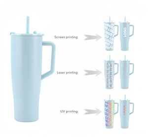 Nuevo Vaso Térmico <span class=keywords><strong>de</strong></span> Acero Inoxidable 304 <span class=keywords><strong>de</strong></span> 40oz con Asa para Coche, Vaso Aislado con Popote, Logotipo Personalizado, Gran Capacidad, Portátil para Exteriores, Vaso para <span class=keywords><strong>Bar</strong></span> <span class=keywords><strong>de</strong></span> Hielo - Product Image 5