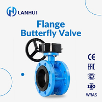 Vanne papillon à vis sans fin à bride Own Foundry ODM OEM GGG50 PN16 avec joint souple EPDM, testée à 100 % sous pression, garantie 2 ans, DN50-DN1200