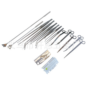 Pinzas de acero inoxidable para plantas acuáticas (puntas rectas y curvas, pinzas extendidas) para acuarios. - Product Image 2