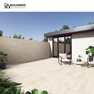 Buildgres Moderne Rustique 2cm <span class=keywords><strong>Travertin</strong></span> Porcelaine Intérieur Carrelage Mural 600X600 Carrelage Extérieur pour Terrasses Salons Hôtels - Product Image 4