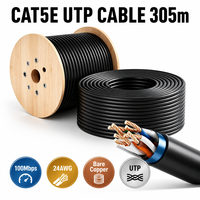 Kabel Jaringan Cat5e 305m Harga Kompetitif CCA UTP FTP S/FTP Bulk Wire untuk Sistem LAN Ethernet Penggunaan Luar Ruangan Bersertifikasi CE/FCC