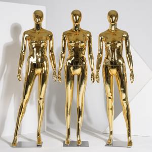<span class=keywords><strong>Mannequin</strong></span> de Vitrine Femme Entier Chromé Doré Brillant en Plastique pour Magasin de Vêtements - Product Image 1