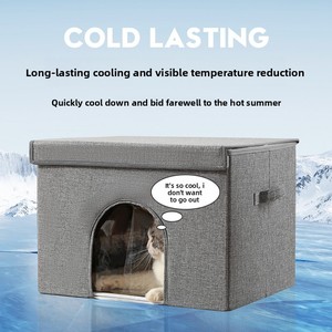 Nueva <span class=keywords><strong>casa</strong></span> refrescante <span class=keywords><strong>para</strong></span> <span class=keywords><strong>gatos</strong></span> <span class=keywords><strong>para</strong></span> verano, portátil y plegable con paquetes de hielo caseros, temporada de invierno, <span class=keywords><strong>casa</strong></span> <span class=keywords><strong>para</strong></span> mascotas con aire acondicionado - Product Image 4