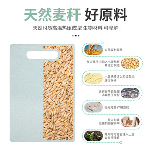 Planche à découper en paille de blé, planche à découper simple pour la cuisine, pour usage domestique, pour aliments pour bébés, pour fruits, planche à découper antidérapante - Product Image 1