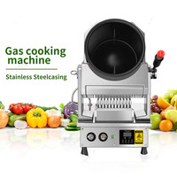 Robot Masak Listrik/Gas untuk Restoran 2025, Mesin Masak Otomatis dengan Wajan Putar