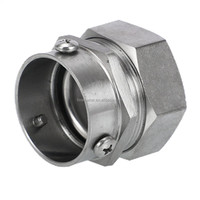 FINEMAKER DKJ-12mm Adaptateur de type manchon en acier inoxydable 304SS, raccord de tuyau de type ferrule, connecteur de conduit flexible et rigide Tristyle