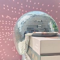 Boule disco réfléchissante en mousse et verre écologique faite à la main pour Noël/Nouvel An, décoration moderne pour la maison, chambre/bureau/salon