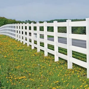 Crossbuck 4 Rails Horse Ranch Fence White Color Fence