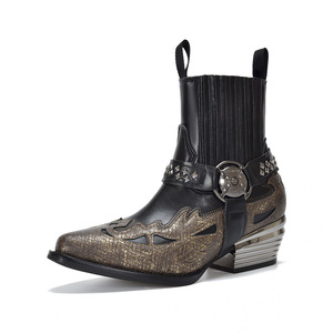 Botas Chelsea Vaqueras Personalizadas con Punta Puntiaguda para Hombre y Mujer, Botas de Tobillo para Actuaciones Escénicas, Banquetes, Estilo Europeo y Americano - Product Image 4