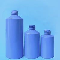 Bouteille PET Cylindrique Bleue Opaque Vide avec Épaulement Incliné 100ml 150ml 200ml, Flacon Pulvérisateur PET, Vente Directe Usine