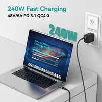 Cable USB4 de 40 Gbps y 240 W 8K para Thunderbolt 4 Tipo C, Carga Rápida, Thunderbolt 3, USB 4.0, Cable de Transferencia de Datos USB C a C para Portátil
