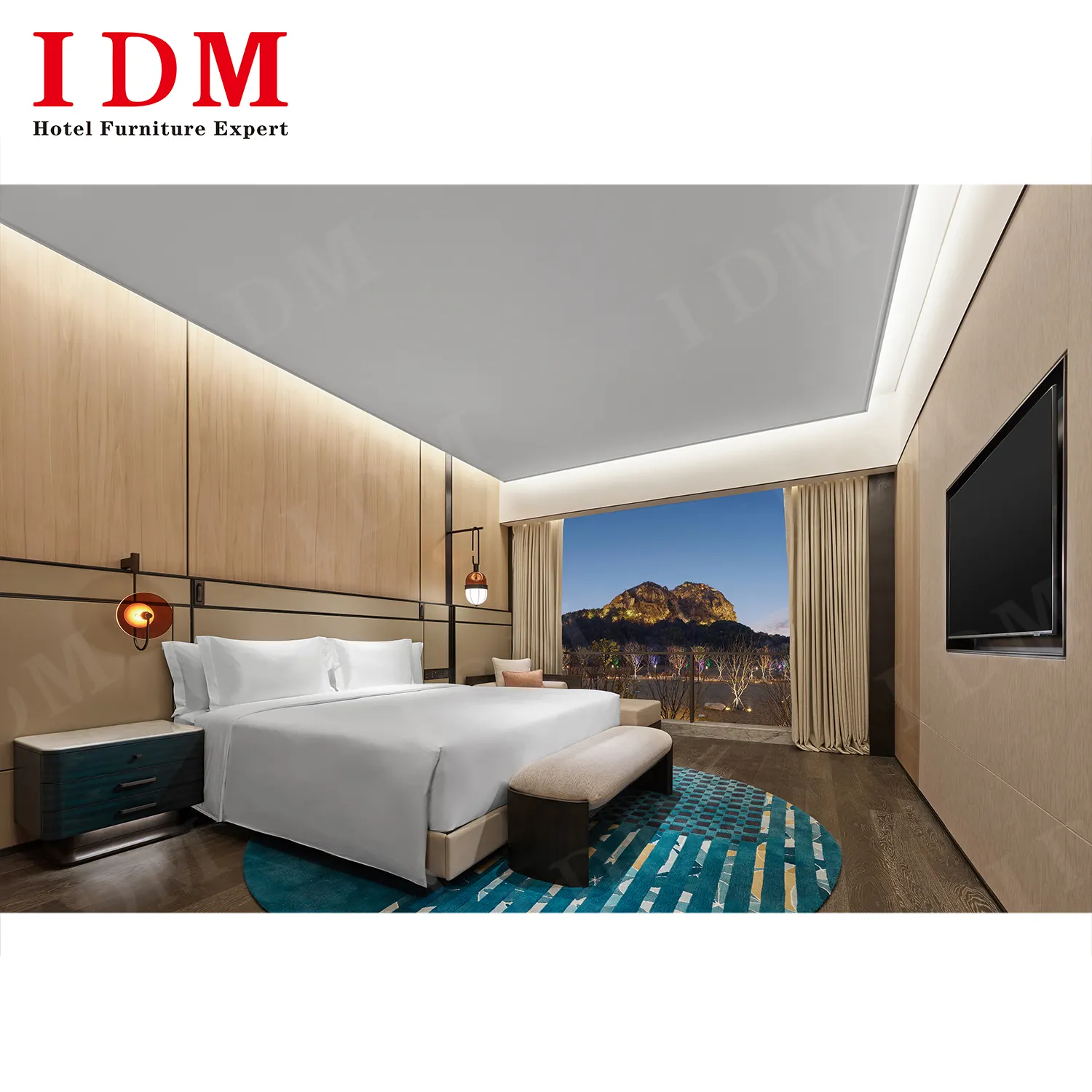 Modern hotel guest room furniture sets 5 star hotel furniture bed room bedroom set