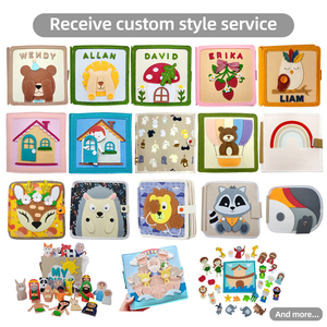 Montessori animaux sensoriels <span class=keywords><strong>feutre</strong></span> activité livre doux apprentissage précoce jouets éducatifs <span class=keywords><strong>pour</strong></span> enfants livre calme <span class=keywords><strong>pour</strong></span> bébé - Product Image 6