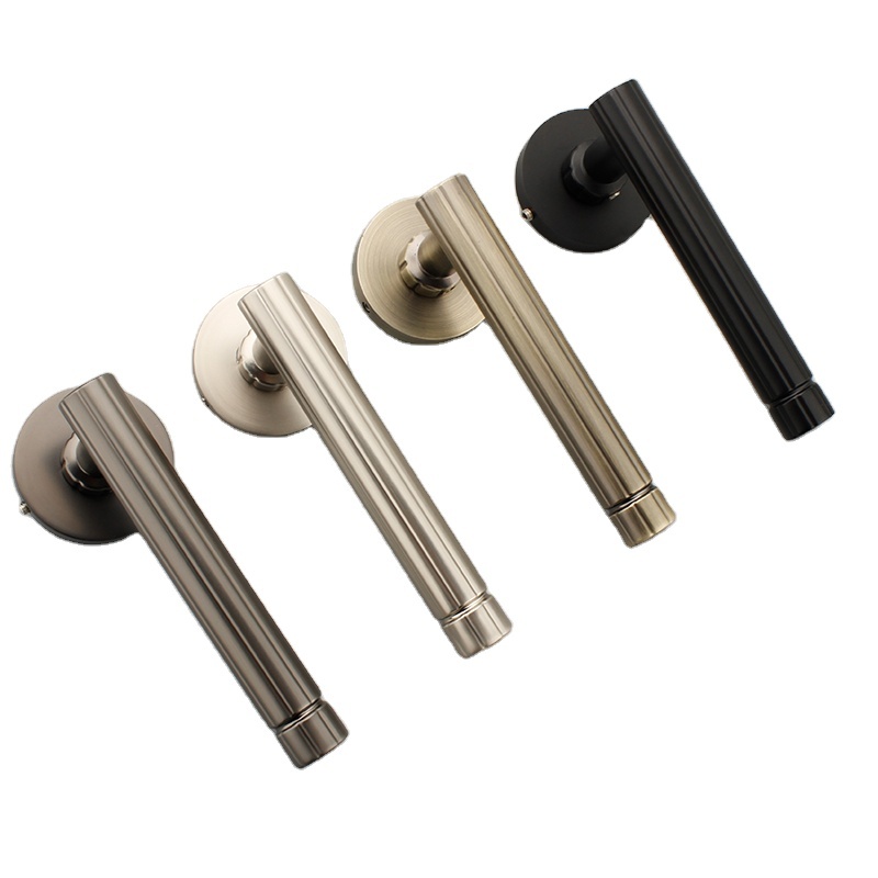 Fancy Lined OEM Smart Locks Interior Zinc Alloy Door Handle with Latch and Lock