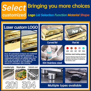 Équipement Commercial Direct Usine Chauffe-Plat Clamshell en Acier Inoxydable Set de Buffet - Product Image 6