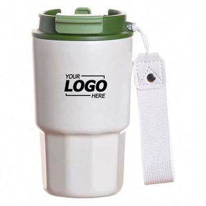 Bouteille d'eau isotherme personnalisée en acier inoxydable de 15 oz avec paille et couvercle, gobelet sous vide anti-fuite pour enfants et activités de plein air - Product Image 1