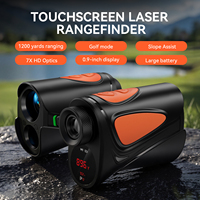 Télémètre laser de golf personnalisé avec logo, 1200 yards, lentille optique HD 7X, écran tactile HD et fonction de verrouillage du drapeau