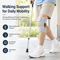 Attelle de soutien du genou exosquelette avec ressort de rebond, conception aile de papillon pour l'aide à la marche, réglable universellement