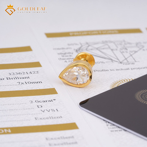 ต่างหูเงิน S925 ประดับมอยส์ซาไนต์ทรงลูกแพร์ 2-5 กะรัต รุ่น Goldleaf Custom – เหมาะสำหรับเป็นของขวัญและสวมใส่ในชีวิตประจำวัน - Product Image 4